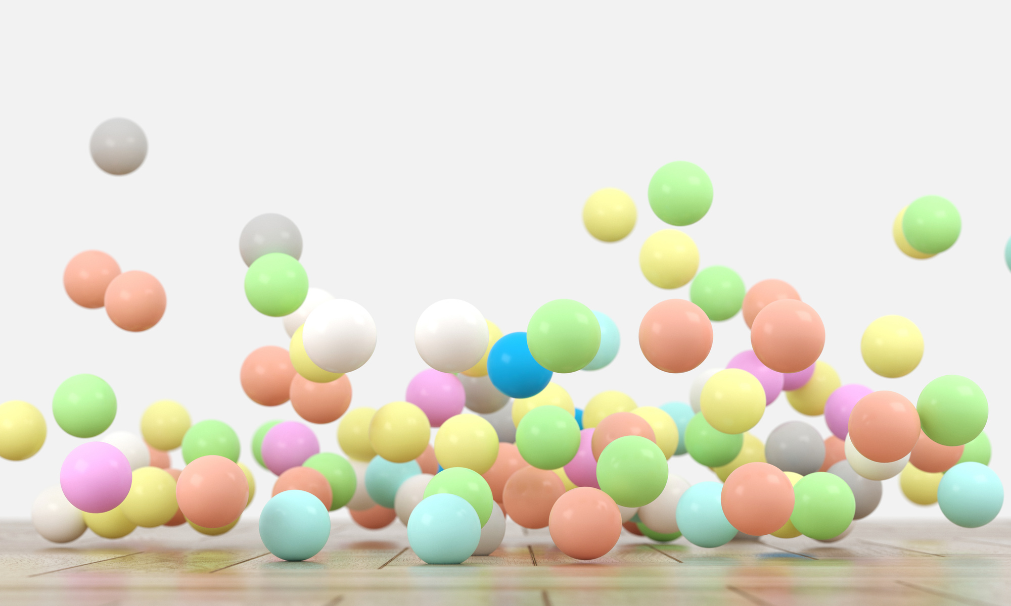 Bouncing colored balls